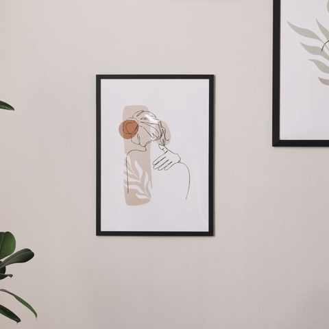 Paloma billedramme 50x70 cm sort