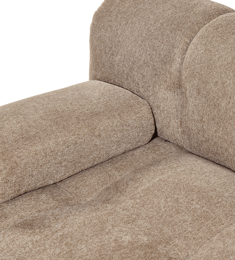 Lilie - modulsofa i sand med 3 moduler højre- og venstrevendt chaiselong - L: 285 x D: 190 x H: 64 cm