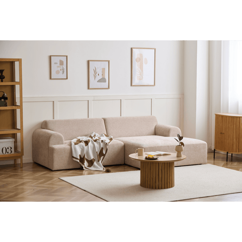 Arianna chaiselong sofa cream - Venstrevendt