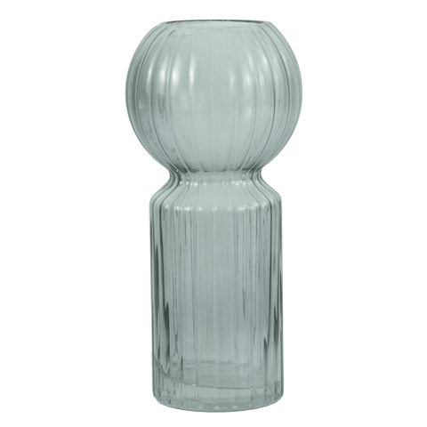Hera glas vase grå 23 cm
