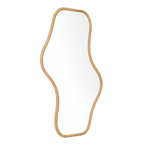 Angela organisk spejl med træramme i eg 100x50 cm