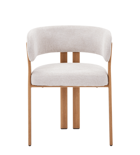 Eloise spisebordsstol i beige med egelook