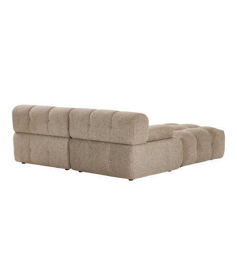 Lilie - modulsofa i sand med 2 moduler højre- og venstrevendt chaiselong -  L: 190 x D: 190 x H: 64 cm