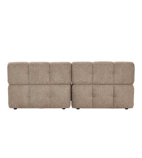 Lilie - modulsofa i sand med 2 moduler højre- og venstrevendt chaiselong -  L: 190 x D: 190 x H: 64 cm