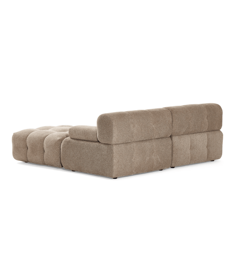 Lilie - modulsofa i sand med 2 moduler højre- og venstrevendt chaiselong -  L: 190 x D: 190 x H: 64 cm