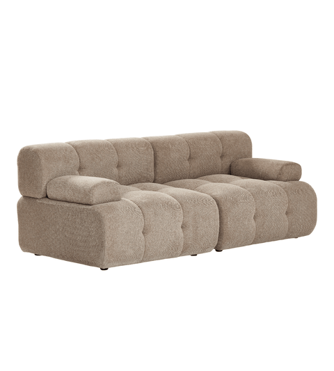 Lilie - modulsofa i sand med 2 moduler - L: 190 x D: 95 x H: 64 cm