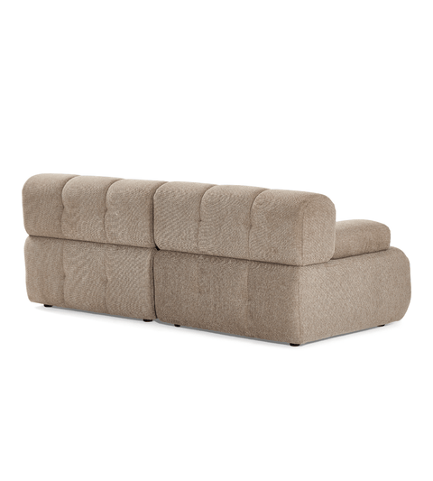 Lilie - modulsofa i sand med 2 moduler - L: 190 x D: 95 x H: 64 cm