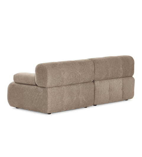 Lilie - modulsofa i sand med 2 moduler - L: 190 x D: 95 x H: 64 cm