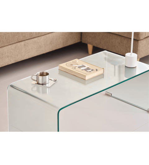 Nicole glas sofabord 95x45x35 cm