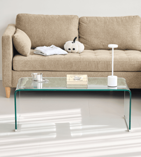 Nicole glas sofabord 95x45x35 cm