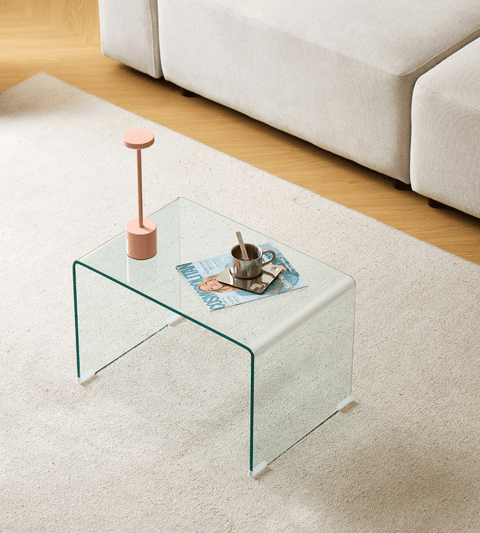 Nicole glas sofabord 60x40x40 cm