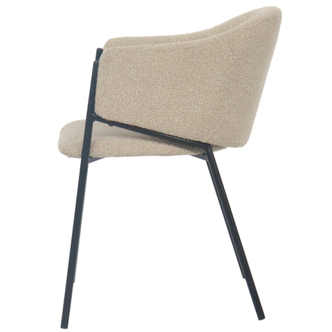 Carolina spisebordsstol i beige boucle. Brudt emballage (OU12188)