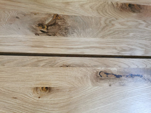 Susan plankebord - 200x95 cm - naturligt olieret eg med krydsben (Forberedt til tillægsplader).  (OUB12263) - se produktbeskrivelse