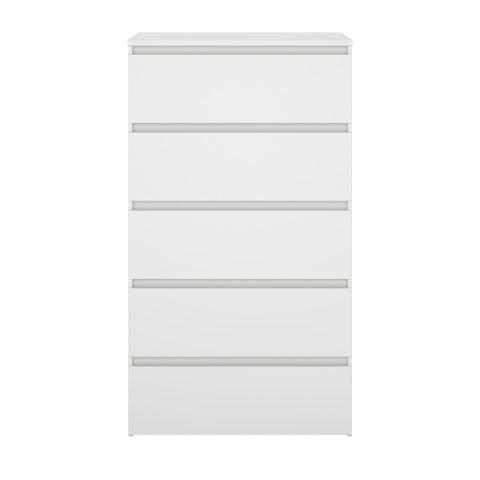 Maise kommode H:114 x B:65 x D:41 cm med 5 skuffer i hvid