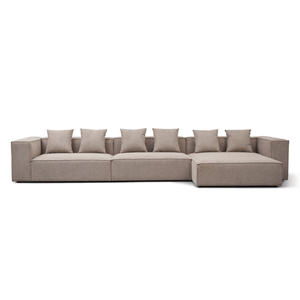 Hailey - Højrevendt chaiselong modulsofa i sand med 3 moduler L: 415 X D: 148 X H: 65 cm