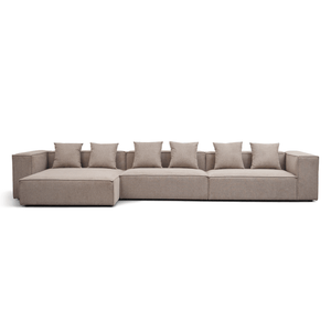 Hailey - Venstrevendt chaiselong modulsofa i sand med 3 moduler L: 415 X D: 148 X H: 65 cm