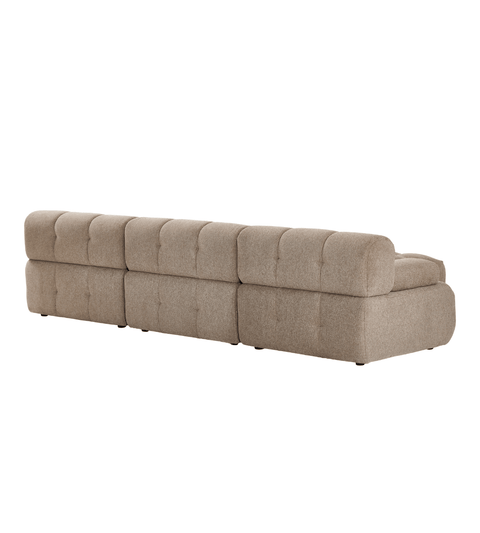 Lilie - modulsofa i sand med 3 moduler - L: 285 x D: 95 x H: 64 cm