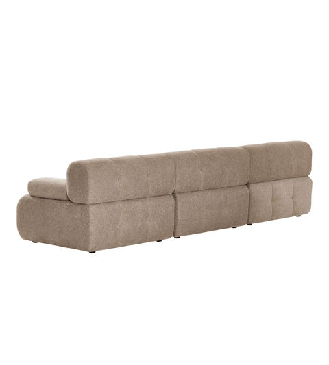 Lilie - modulsofa i sand med 3 moduler - L: 285 x D: 95 x H: 64 cm