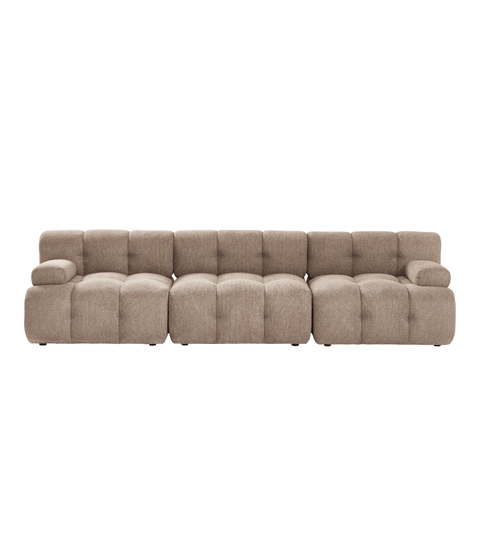 Lilie - modulsofa i sand med 3 moduler - L: 285 x D: 95 x H: 64 cm