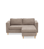 Hildur 2 personers chaiselong sofa i sand