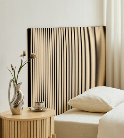 Premium fleksibel akustikpanel i egetræsfiner 1200x520x18 mm