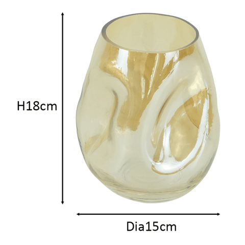 Joy glasvase røgfarvet 18 cm