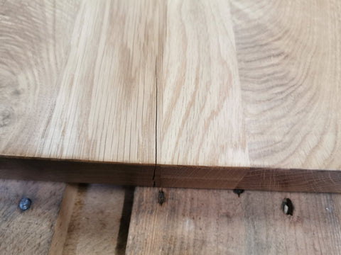 Susan plankebord - 200x95 cm - naturligt olieret eg med krydsben (Forberedt til tillægsplader).  (OUB12263) - se produktbeskrivelse
