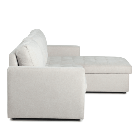 Sinus beige sovesofa med vendbar chaiselong og opbevaring