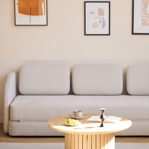 Katarina foldbar sovesofa beige L: 217 x D: 77/145 x H: 75 cm