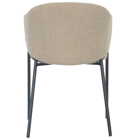 Carolina spisebordsstol i beige boucle. Brudt emballage (OU12188)