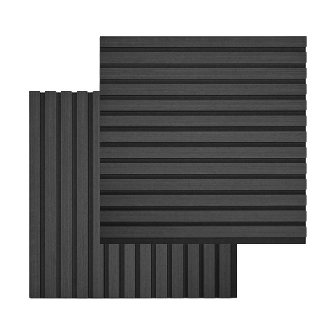 Akustikpanel i sort egetræsfiner 520x520x18 mm