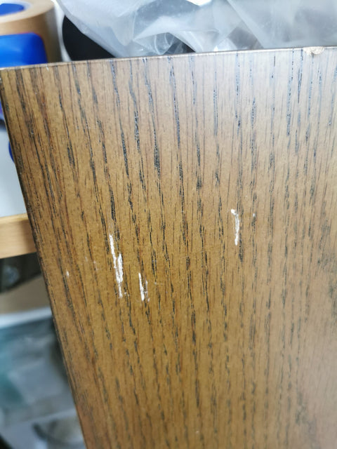 Liam rundt spisebord i røget egefiner med udtræk 120/160/200 cm - Inkl. 2 tillægsplader. Uden emballage, ridser, småskader (OUB10497)