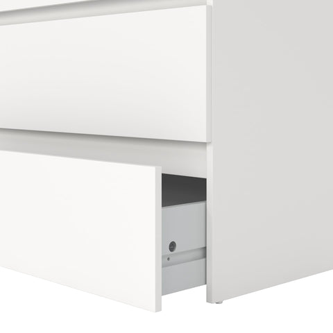 Maise kommode H:114 x B:65 x D:41 cm med 5 skuffer i hvid