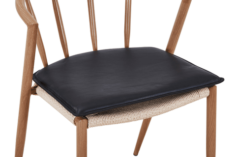 Bella - Sædehynde i sort kunstlæder