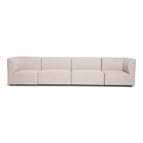 Emilia modulsofa i beige 4 moduler L: 328 X D: 79 X H: 72 cm