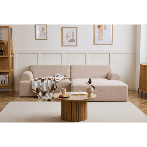 Arianna chaiselong sofa cream - Venstrevendt