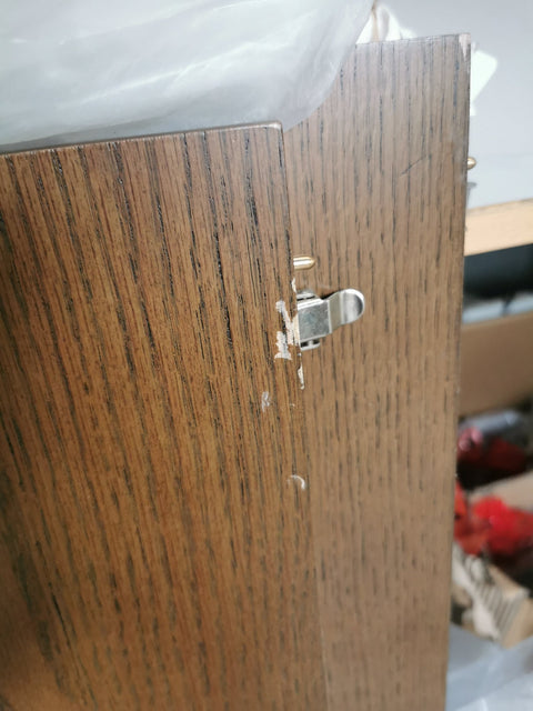 Liam rundt spisebord i røget egefiner med udtræk 120/160/200 cm - Inkl. 2 tillægsplader. Uden emballage, ridser, småskader (OUB10497)