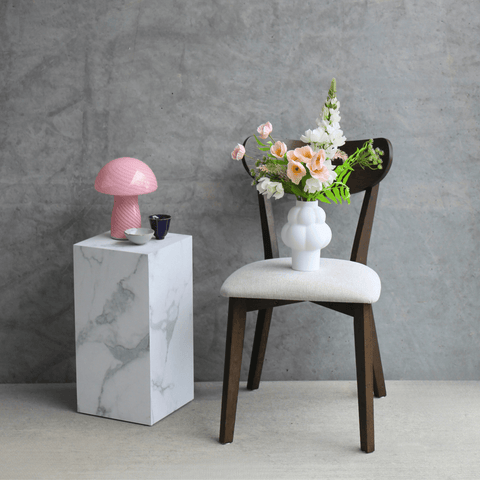 Rory spisebordsstol - Træstol i røget eg med polstret sæde