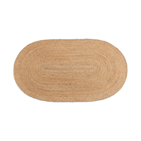 Arthur oval tæppe - Jute 50x70cm