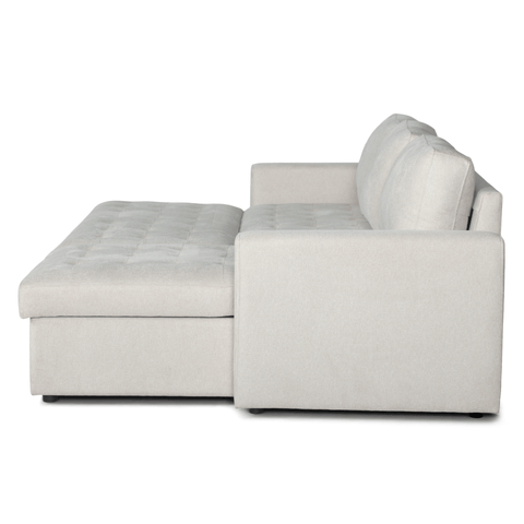 Sinus beige sovesofa med vendbar chaiselong og opbevaring