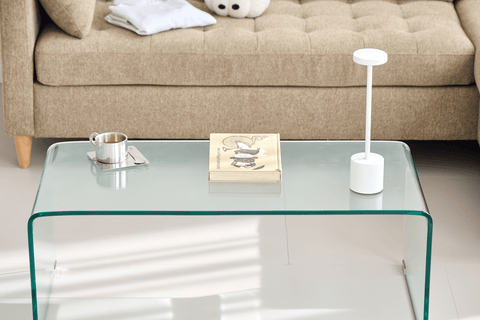 Nicole glas sofabord 95x45x35 cm