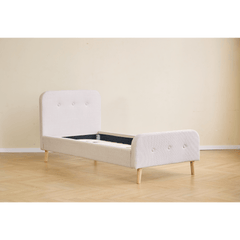 Christian sengeramme i beige 90x200 cm ekskl. sengelameller og madrasser