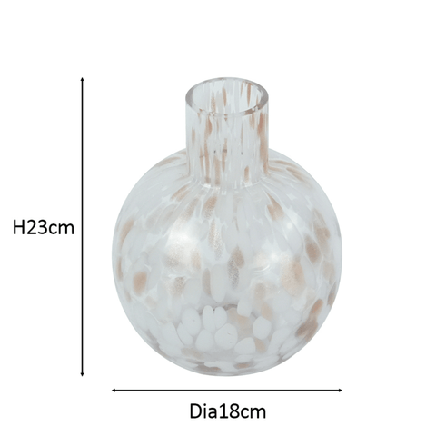 Fanny glasvase hvid 23 cm