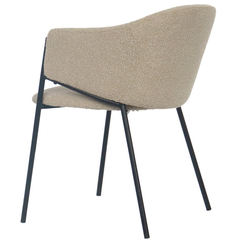 Carolina spisebordsstol i beige boucle. Brudt emballage (OU12188)