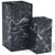 Adele - Sæt af sideborde/piedestaler i sort marmorprint - Mindre fejl (OU4592)