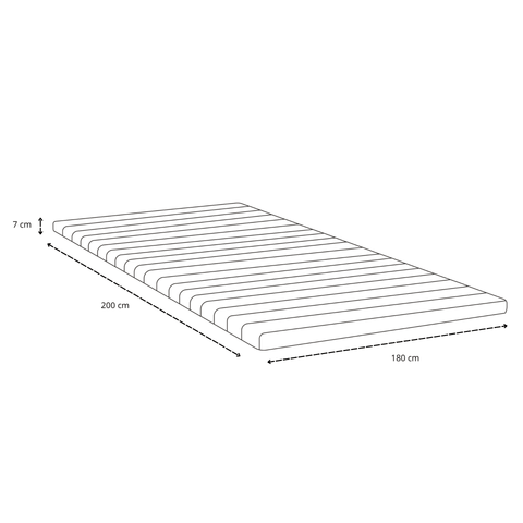 Premium Kontinentalseng i beige 180x200 cm med 7 cm topmadras i memoryskum inkl. chrome ben