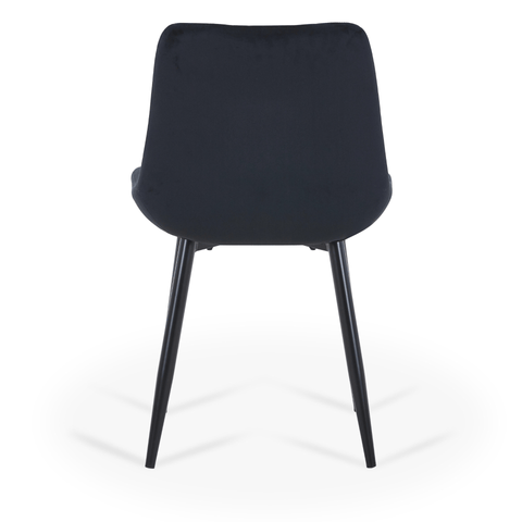 Amina - spisebordsstol i sort velour