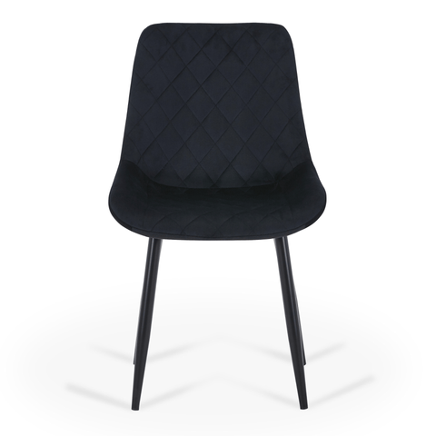 Amina - spisebordsstol i sort velour