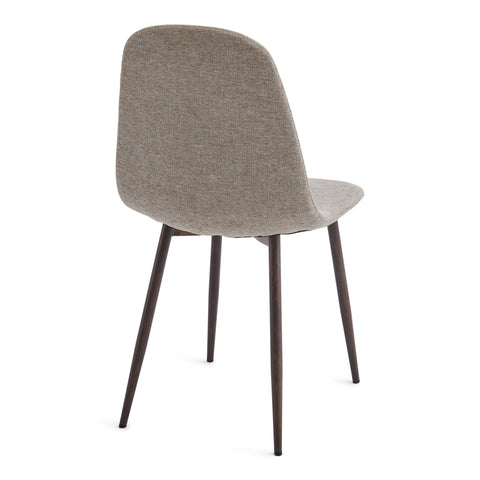 Anna spisebordsstol - sand tekstil med ben i røget egelook