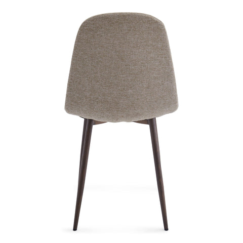 Anna spisebordsstol - sand tekstil med ben i røget egelook